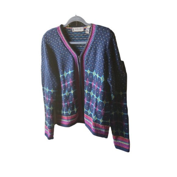 Marsh Landing Vintage Full Zip Nordic FairIsle  Sweater M - LAST CHANCE - Picture 7 of 10